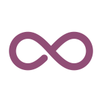 Purple Infinity sign on a transparent background