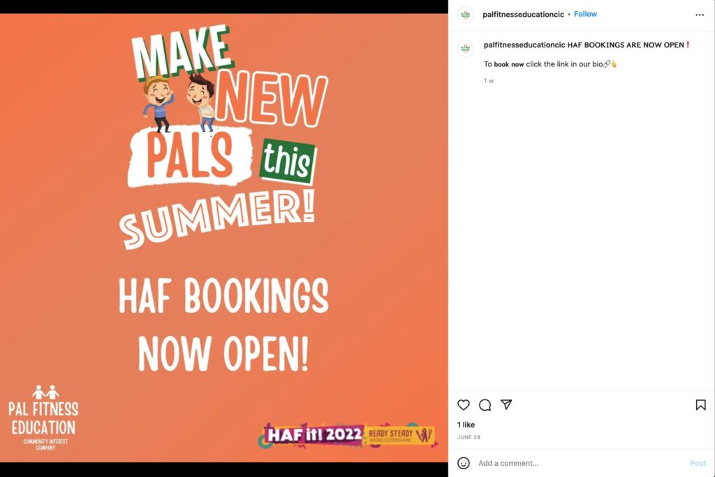 Instagram desktop screenshot of a post with a graphic and text.